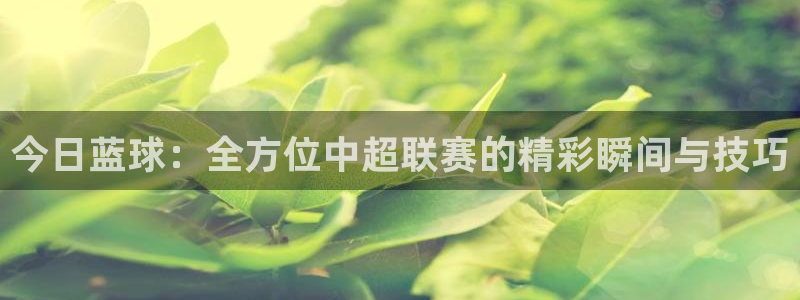  今日蓝球：全方位中超联赛的精彩瞬间与技巧